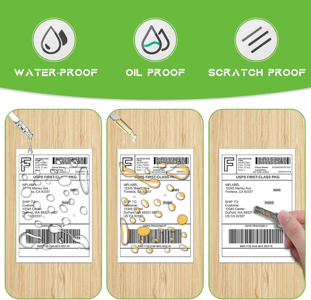 MFLABEL 4x6 Direct Thermal Shipping Labels - 4 Rolls of 450 Labels/Roll, Comp...