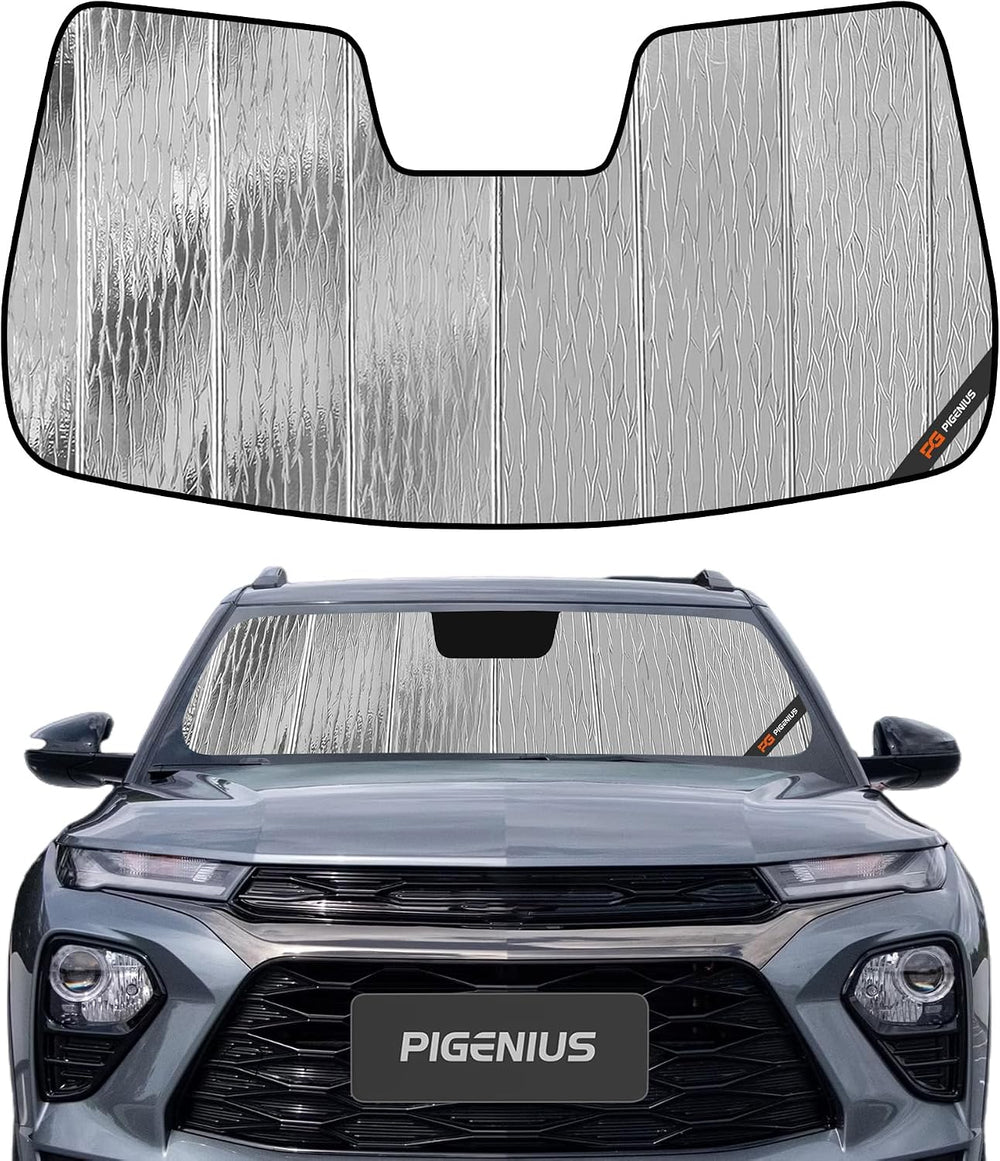 Pigenius Windshield Sunshade for Chevy Trailblazer 2024-2026, Reversible Silv...