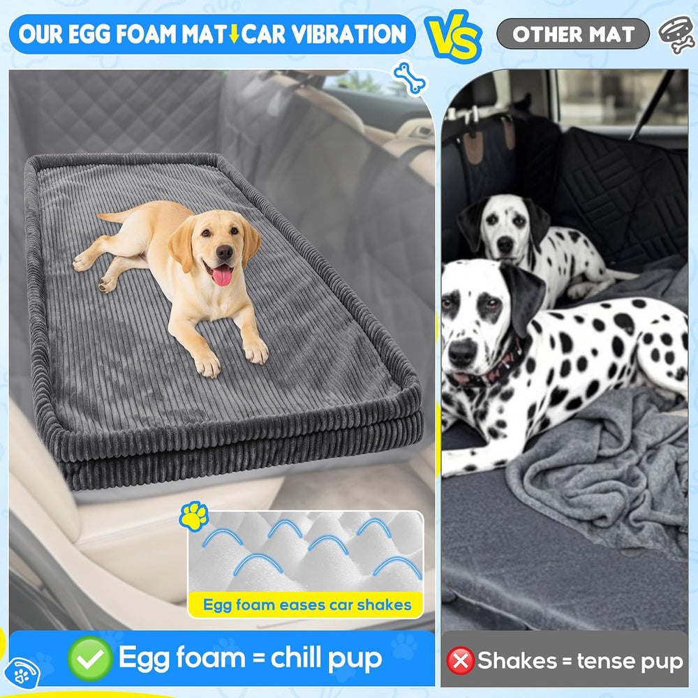 Loiion Dog Car Bed, Non-Slip Backseat Extender Pet Mat 50"x24.6"x2&...