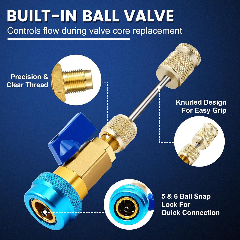 AC Valve Core Removal Tool, Automotive Air Conditioning Valve Core Remover In...