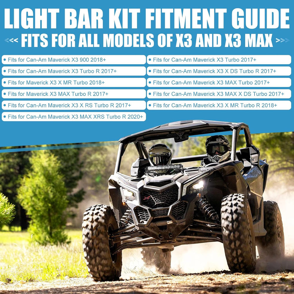 Maverick X3 Shock Tower Light Bar with Mount Bracket and Rocker Switch Wiring...