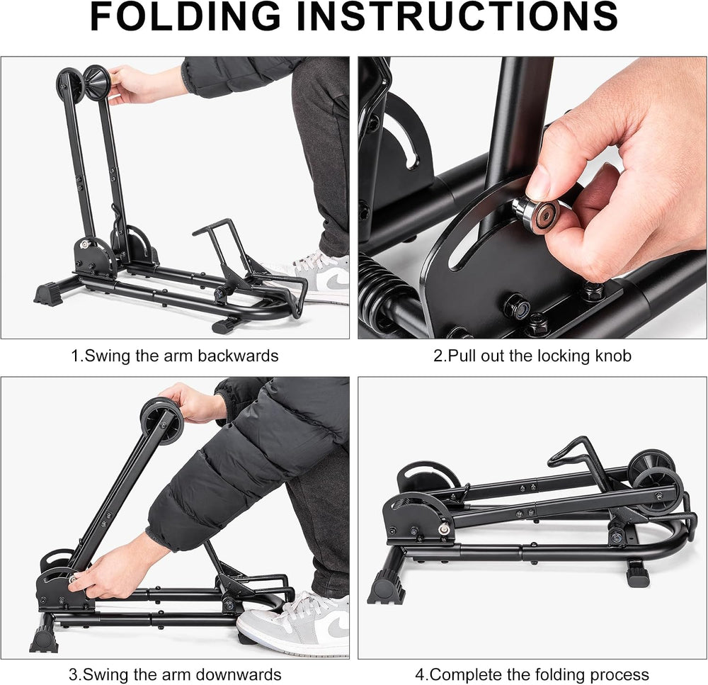 Indoor Bike Floor Stand - Bike Stand Rack for Garage/Home - Bike Storage Bicy...