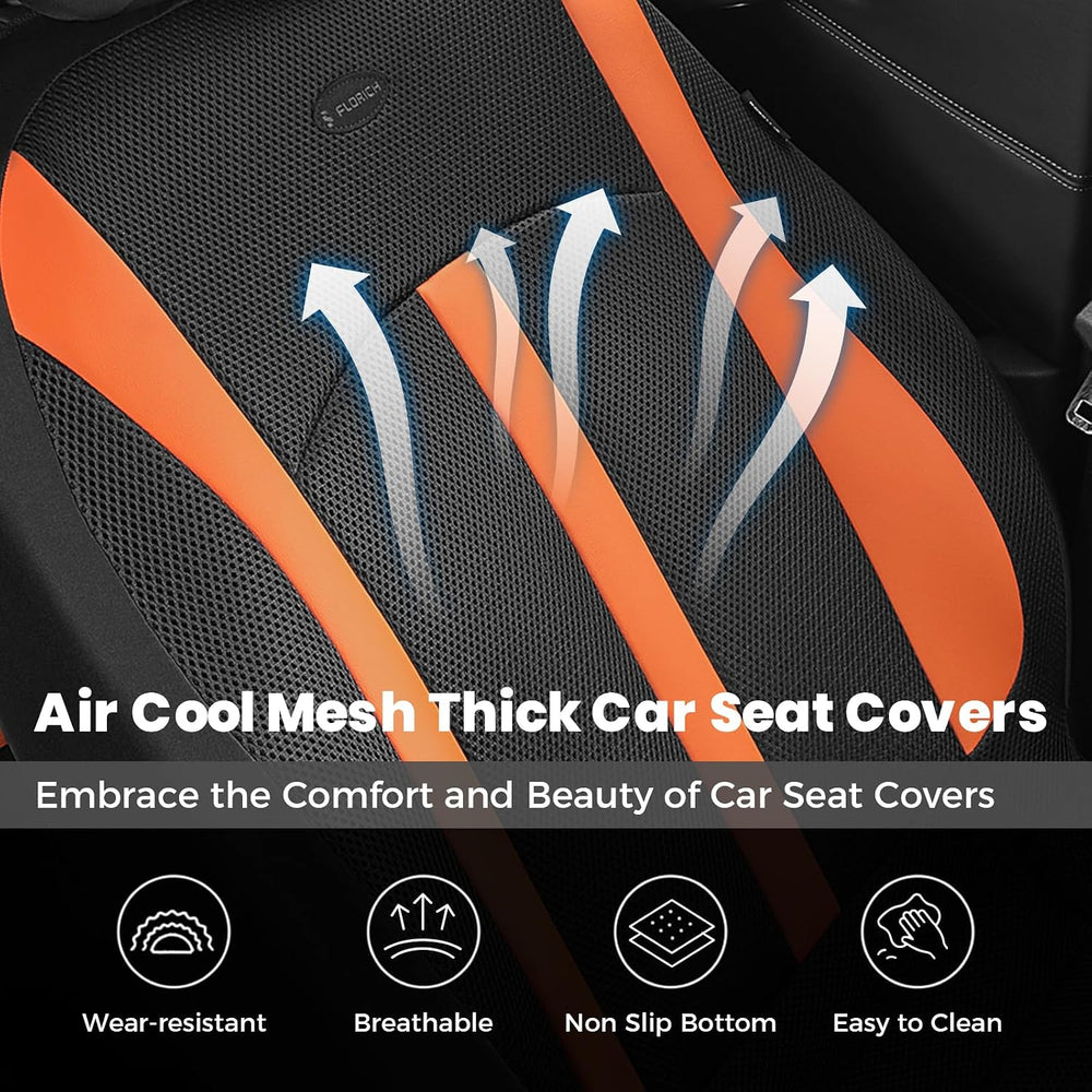 Car Seat Covers, Breathable Mesh Automotive Seat Cover Full Sets, Front Seat ...