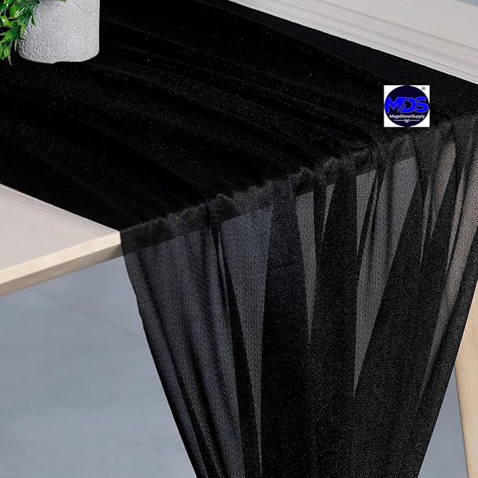 MDS Halloween Chiffon Table Runner - 10 Pack, 29 x 120 Inches, 10ft Each - Sh...
