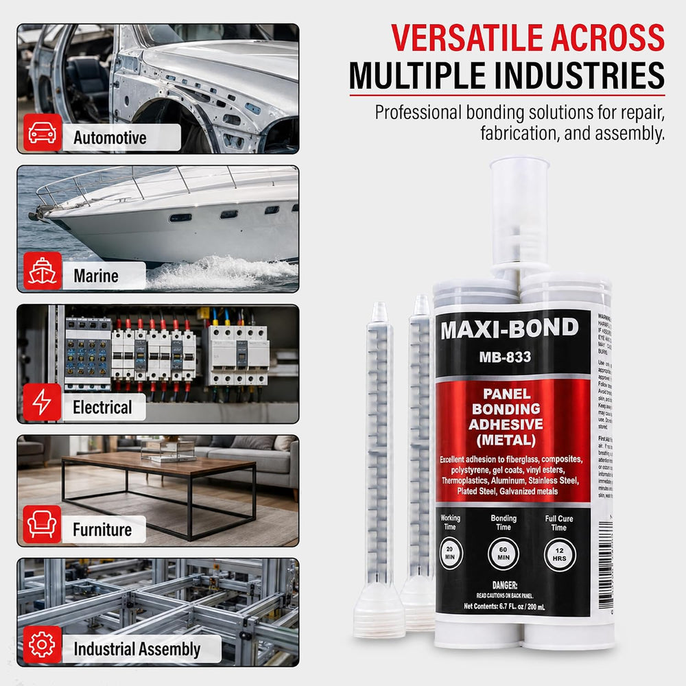LAUCO Maxi-Bond Panel Bonding Adhesive MB-833 – Two-Part Methacrylate Epoxy A...