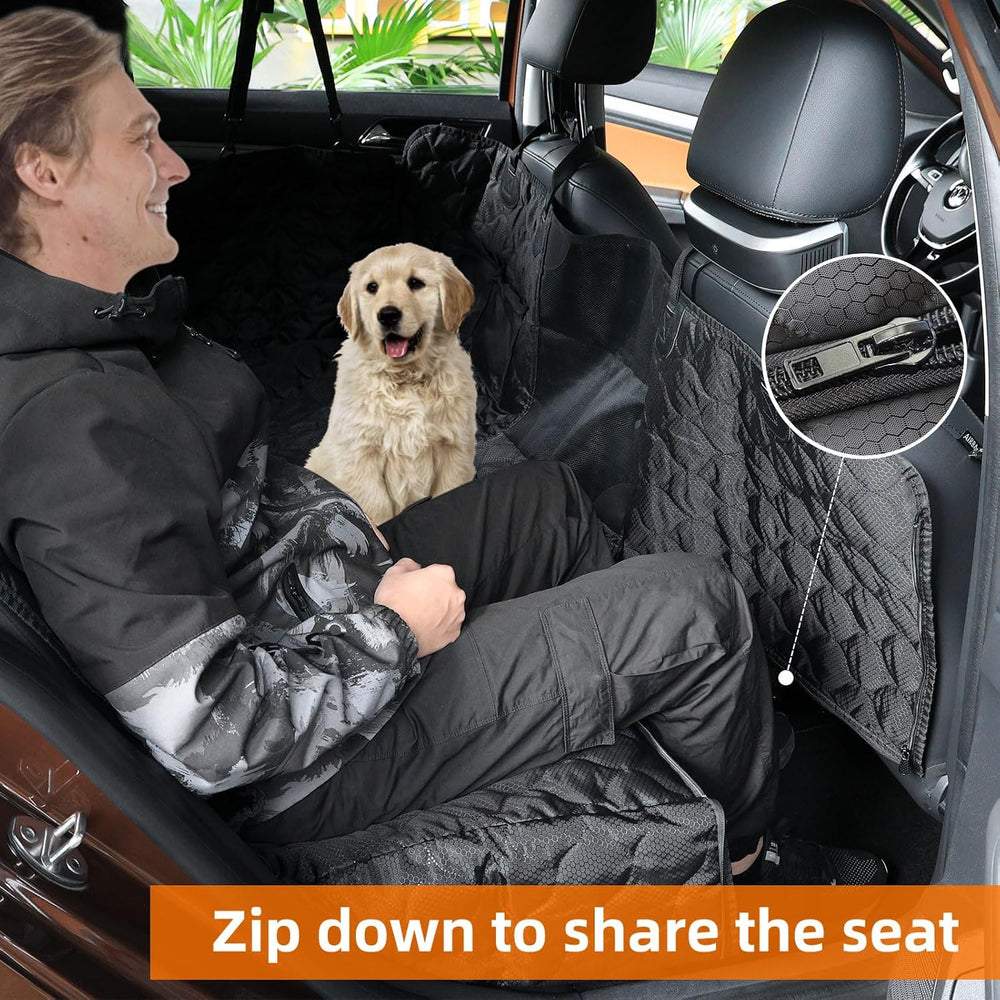 Dog Car Seat Cover for Back Seat, Waterproof Dog Hammock for Pets