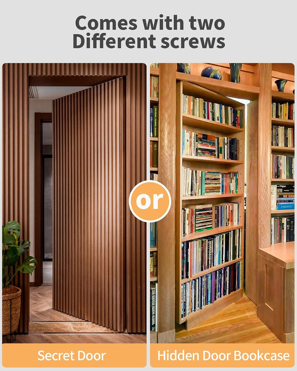 Heavy Duty Pivot Hinge for Wood Door with 360 Degree Rotation,Ideal for Hidde...