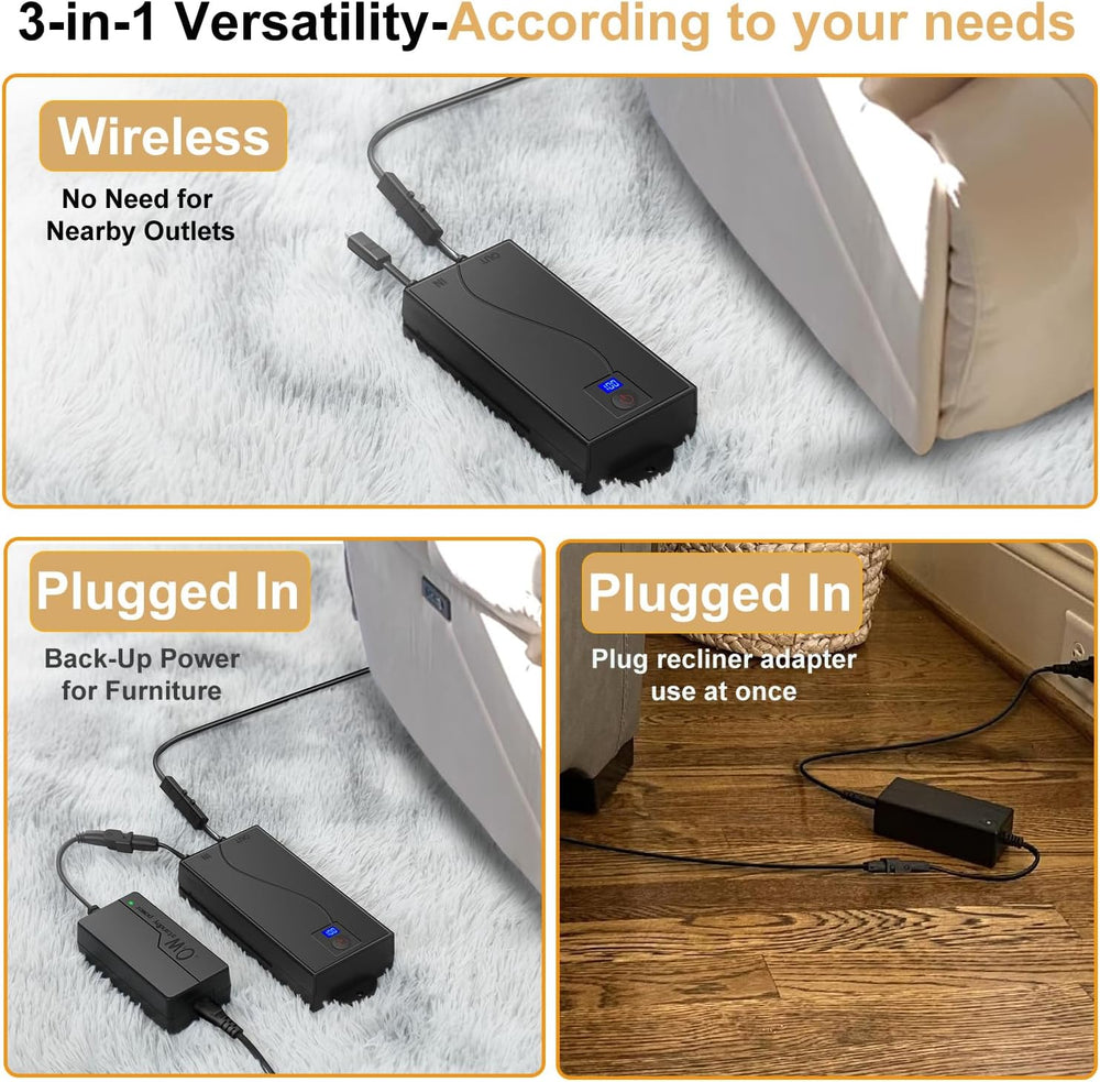 2 Pack Battery Pack for Reclining Furniture - Universal Recliner Battery Pack...
