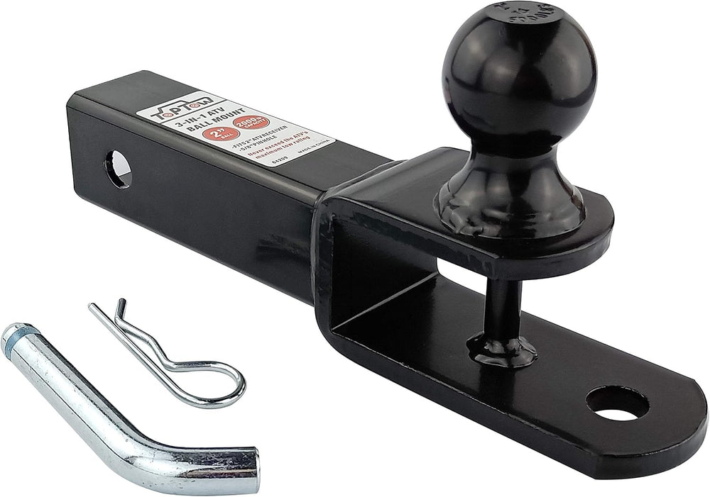 TOPTOW ATV/UTV Trailer Hitch Towing Ball Mounts, 2-Inch Ball, Clevis Pin, Fit...