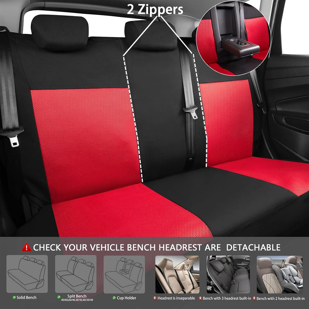 CAR PASS 3D Air Mesh Car Seat Covers Full Sets w/5mm Sponge, 4Pcs Waterproof ...