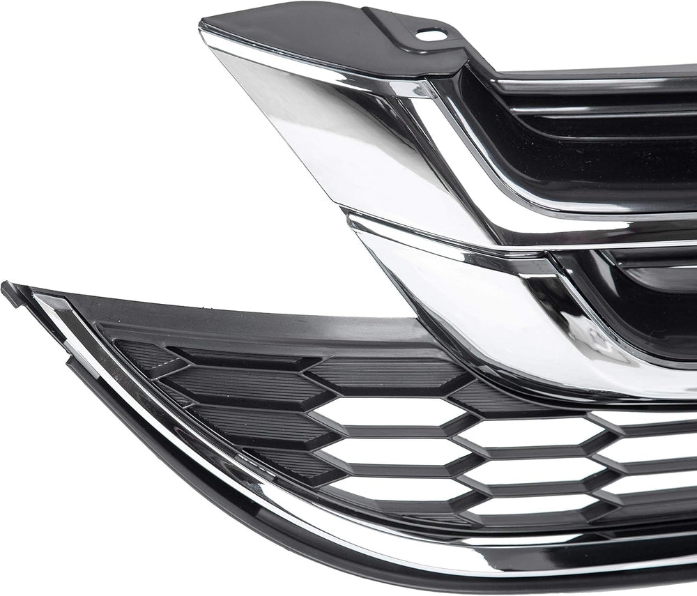 KUAFU Front Bumper Upper & Lower Grille Grill Compatible with 2010-2011 H...