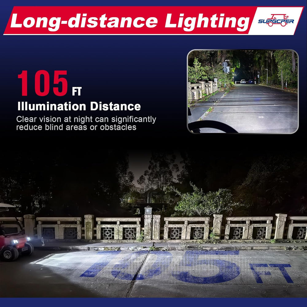 Golf Cart LED Light Kit for Club Car DS 1993-Up Gas and Electric Models, Club...