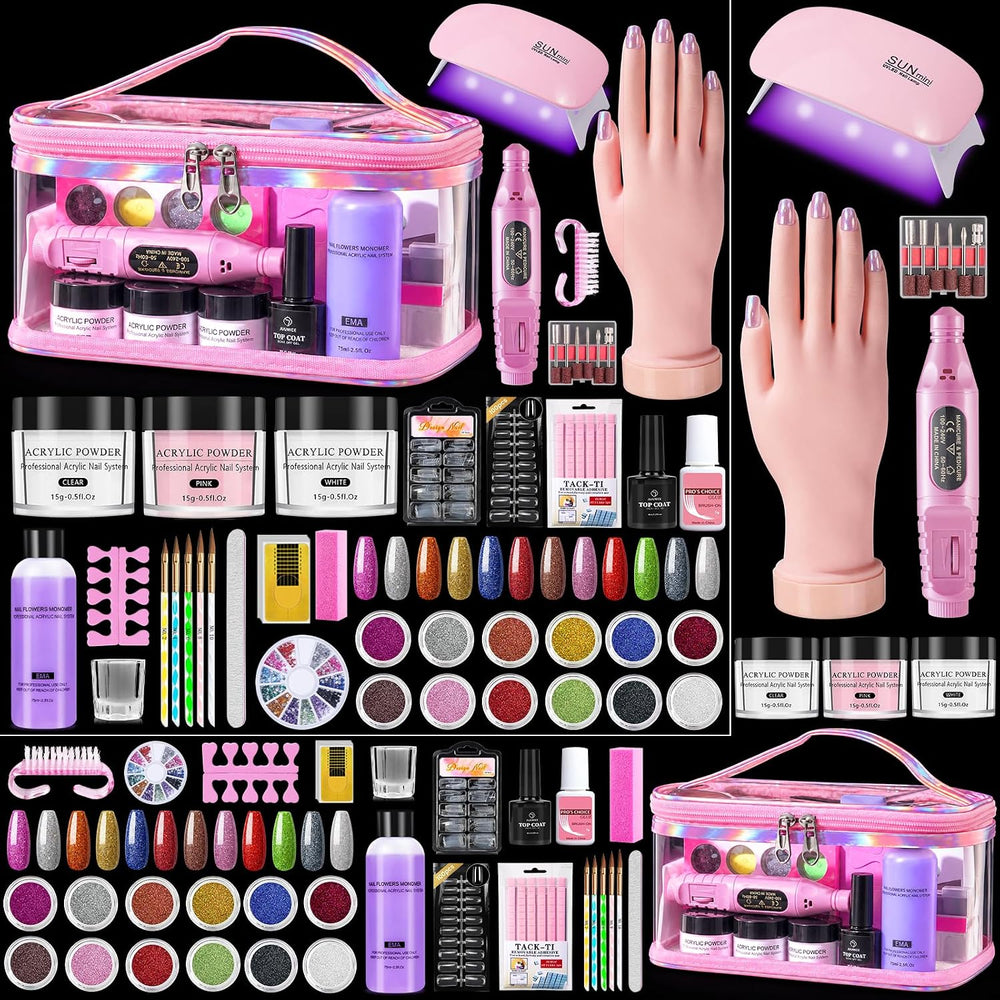 Nail Kit for Beginners with Everything, Practice Hand & Storage Gift Bag