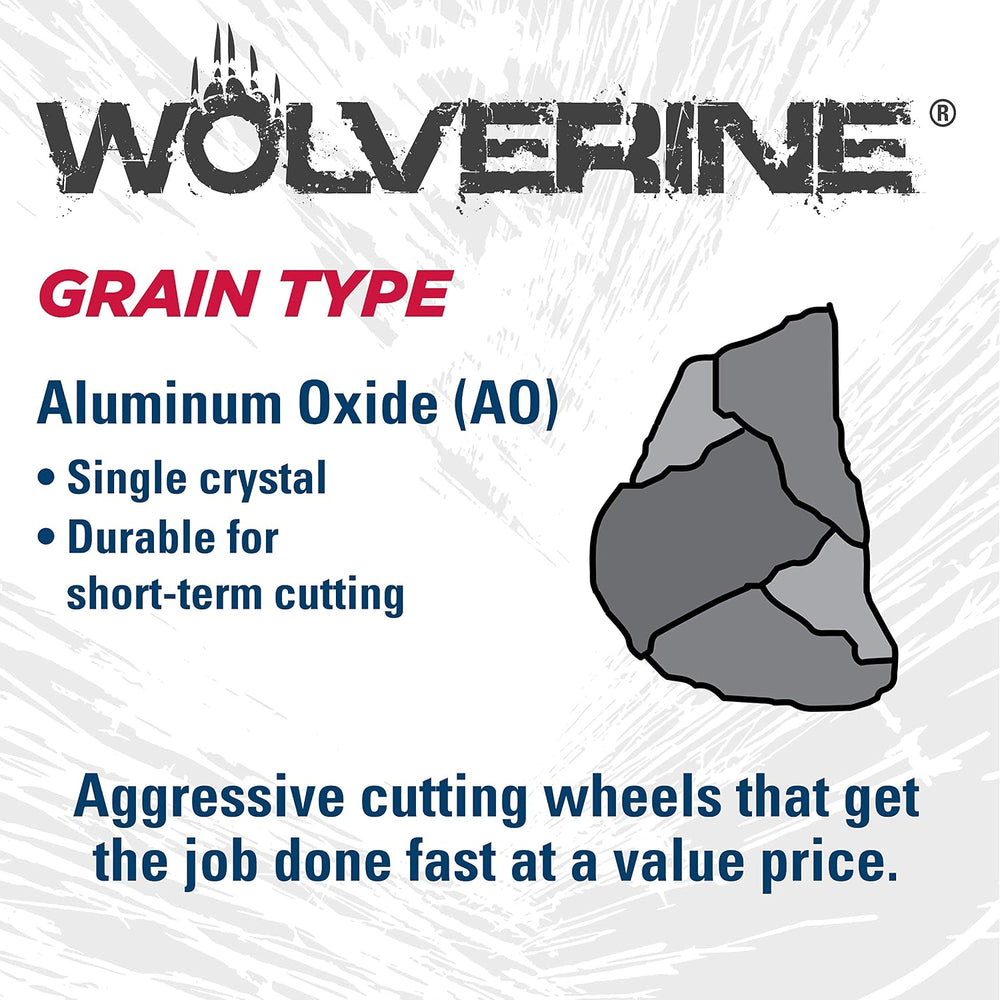 Weiler 56280 6" X 1/4" Wolverine Type 27 Grinding Wheel, A24R, 7/8&...