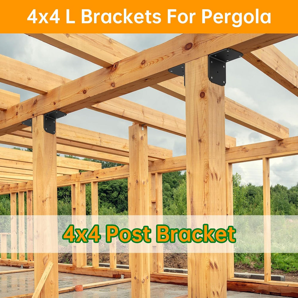 4x4x3.5 L Brackets Heavy Duty for Pergola ,4mm Extra Thick