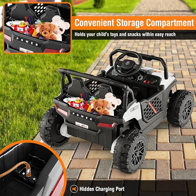 Costzon Kids UTV, 12V Battery Powered Electric Off-Road Car w/Remote Control