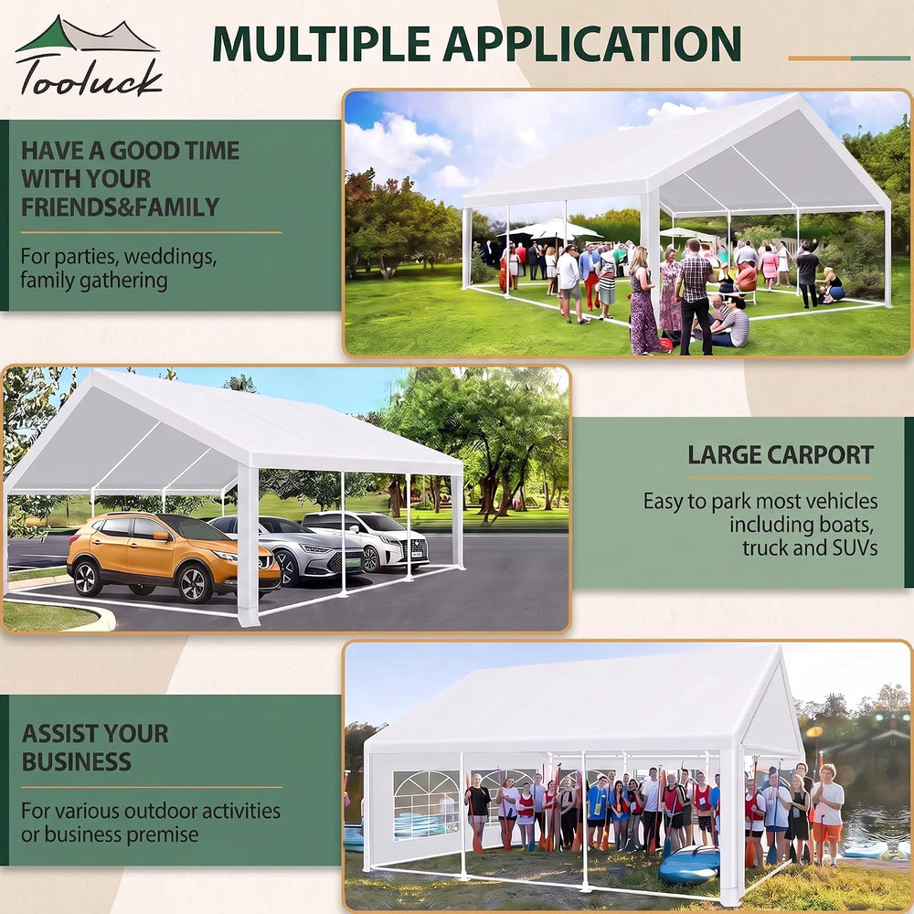 20x20ft Party Tent Heavy Duty for Parties Waterproof, Wedding and Event Canop...
