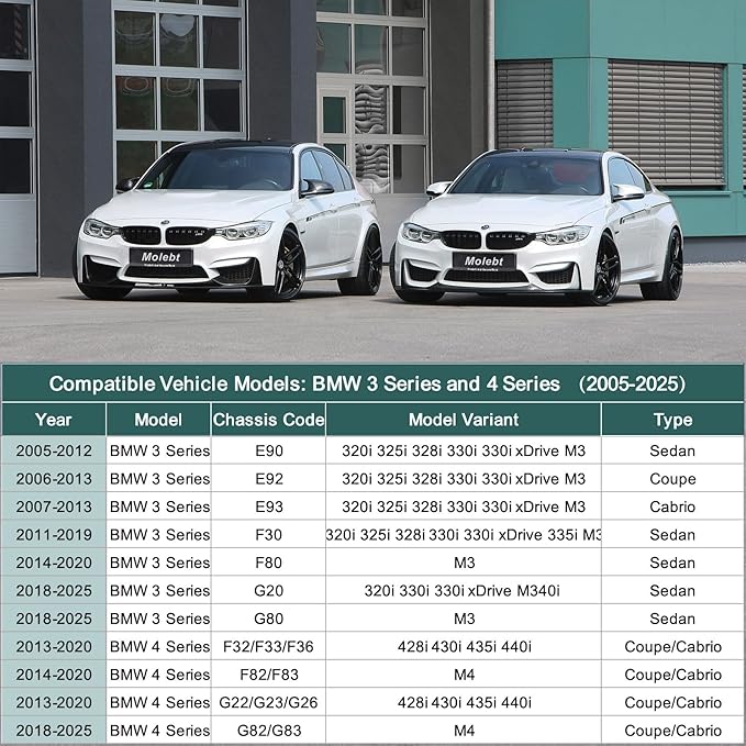 Coupe Car Cover Custom Fit for BMW 3 Series 4 Series M3 320i 325i 328i 330i