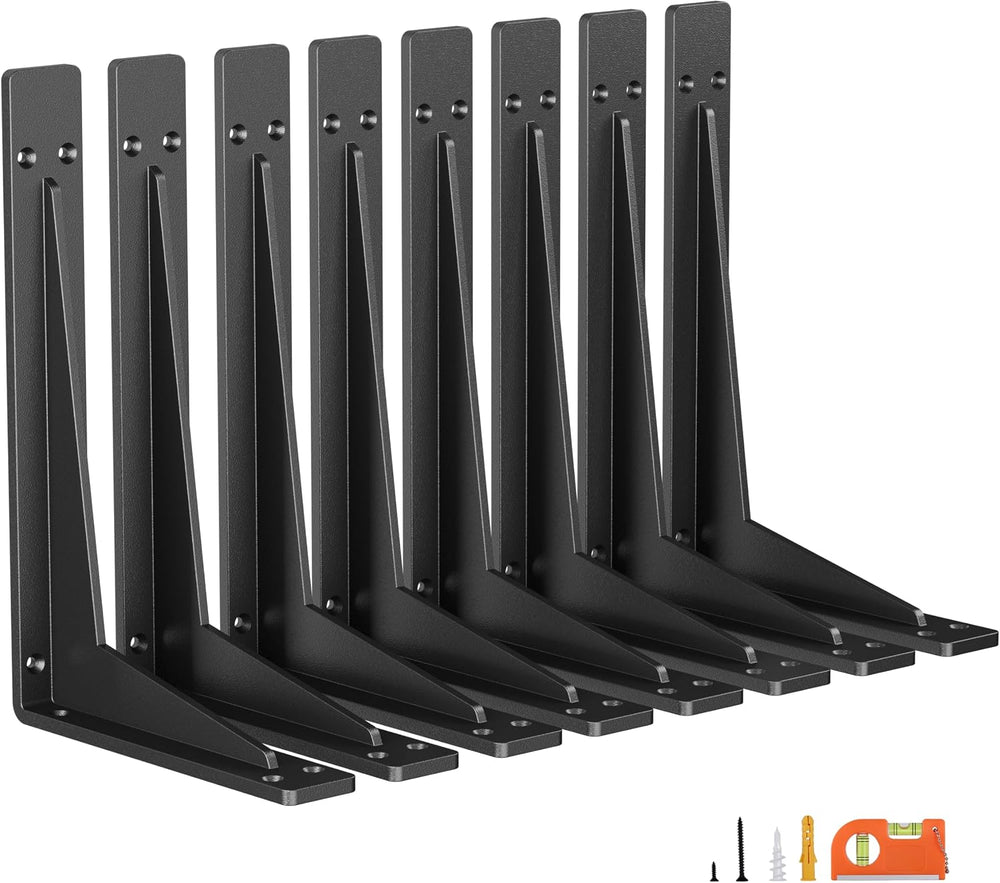 NEODROP 8-Pack 18 Inch Heavy Duty Shelf Brackets, Premium Metal Wall Bracket ...