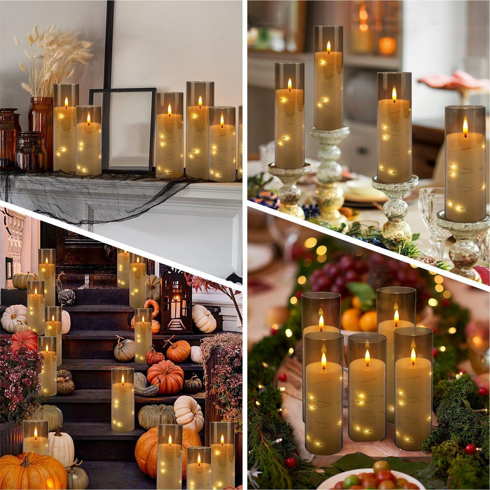 YOROXRG 24 Pack Halloween Decoration Flickering Flameless Candles, Battery Op...