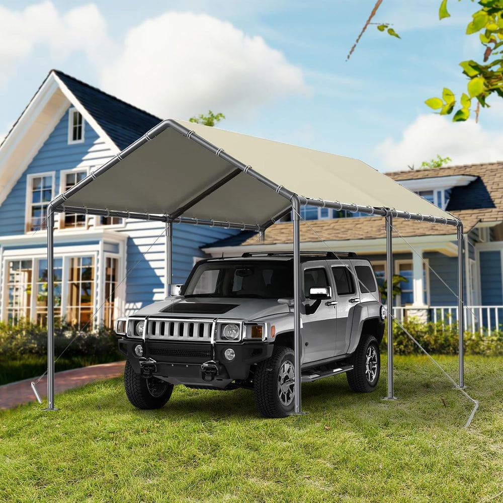 Carport, 10x20ft Heavy Duty Portable Garage, Car Port with Storage Shed, Car ...