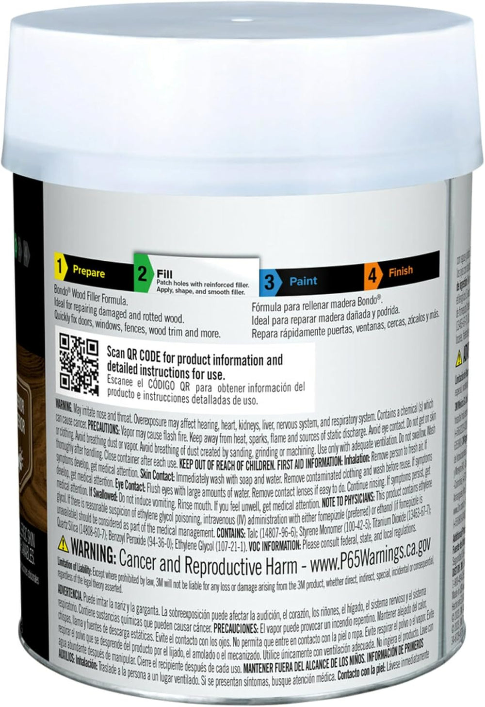 3M Bondo Wood Filler 30 oz (850.49 g) with Bondo Cream Hardner 0.5 oz (14g), ...