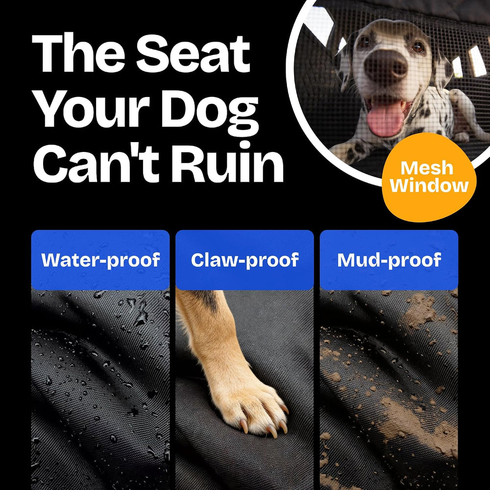 Half Hammock Dog Seat Cover for Back Seat - Waterproof Half Backseat Dog Cove...