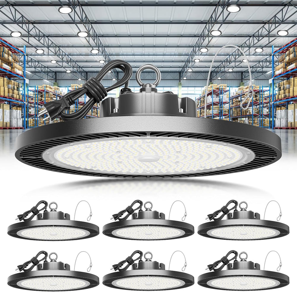 Super Bright 250W 37500LM UFO LED High Bay Light with Plug 5ft Cable