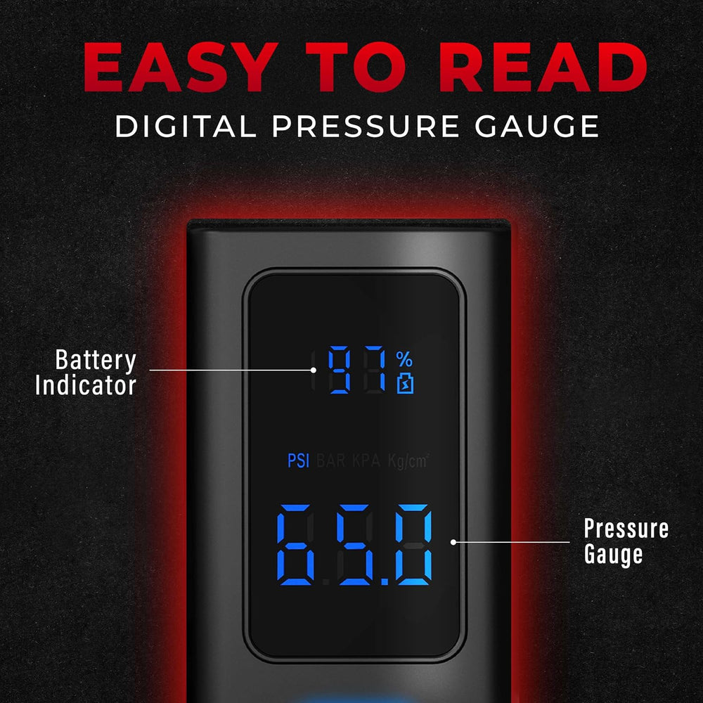 POCKET AIR by BULLSEYE Tire Inflator Portable Air Compressor, 4000MAH