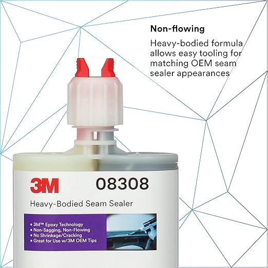 3M Heavy-Bodied Seam Sealer, Self-Mixing, Automotive Epoxy, 200 ml/6.75 fl oz