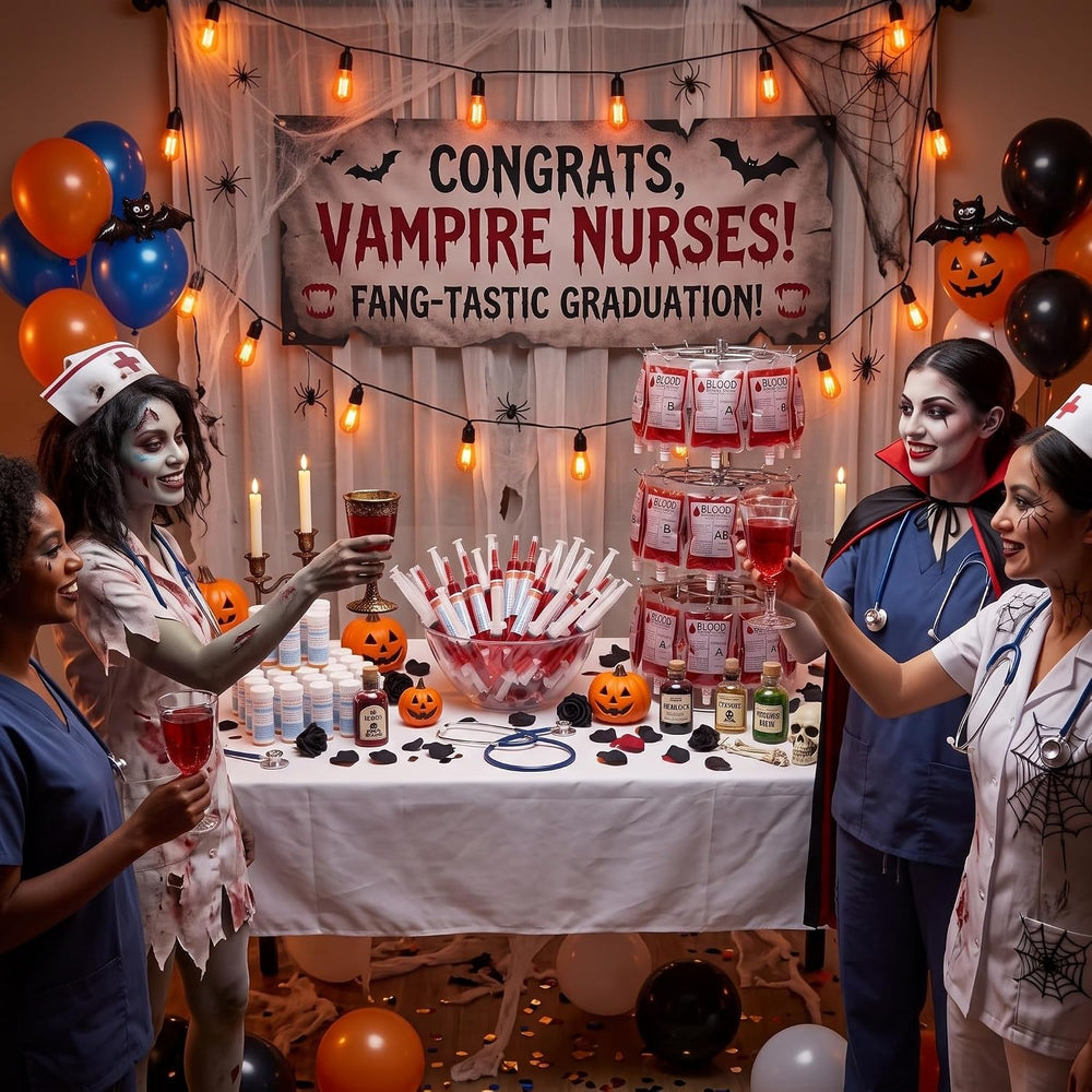 TrelaCo 120 Pcs Halloween Nursing Party Supplies Set