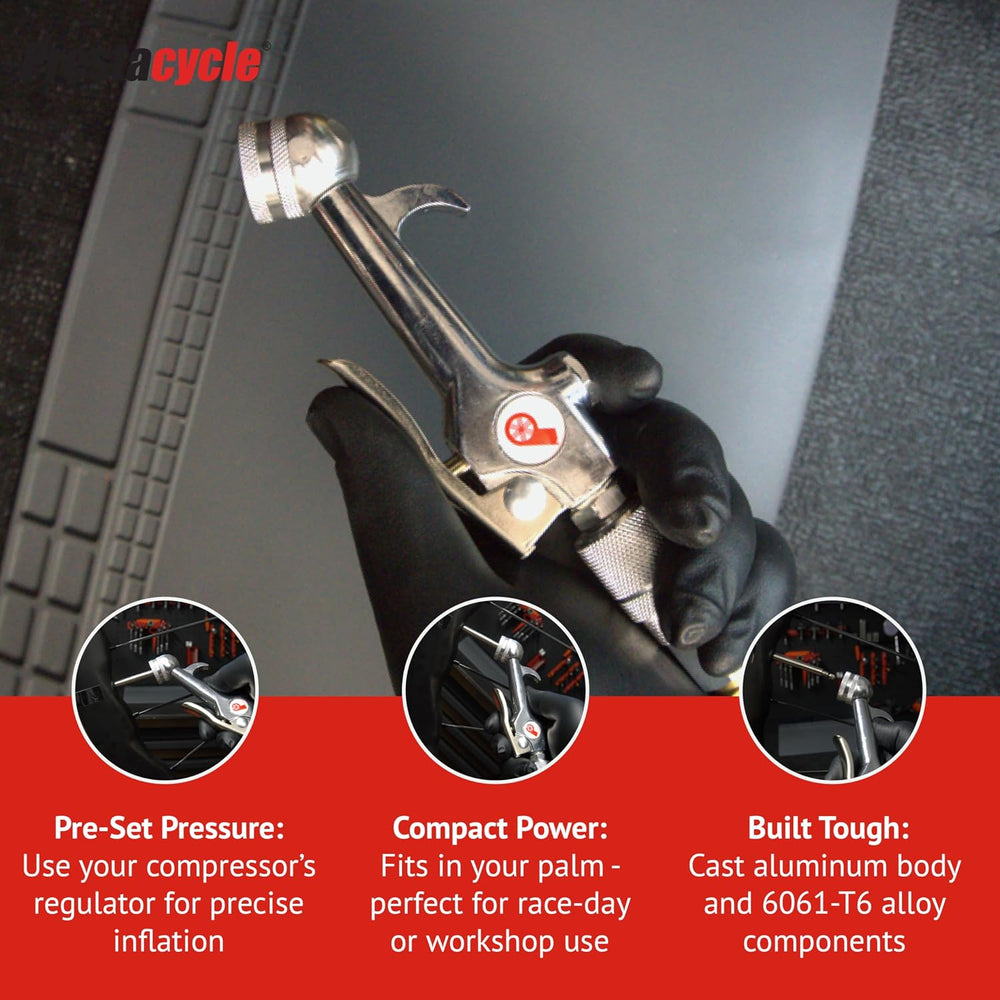 Prestacycle Prestaflator Mini Pro, Bike Tire Inflator Head, Bicycle Air Pump ...