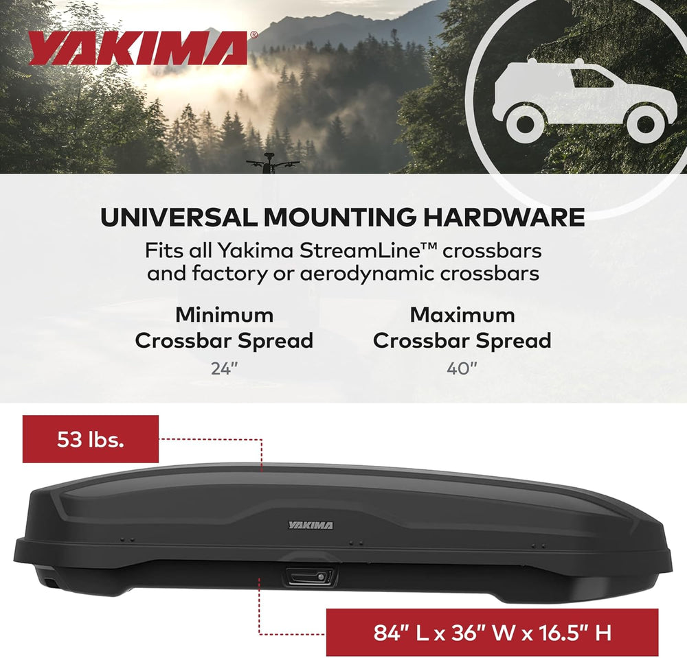 Yakima SkyBox NX 18 Roof Top Cargo Carrier, 18 Cubic Feet, Black โ Vehicle Ro...