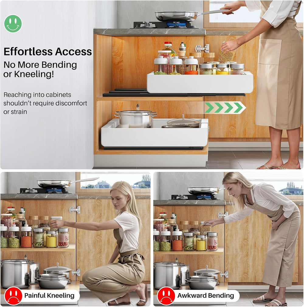 Kitstorack Pull out Cabinet Organizer, Expandable(12"-20") Heavy Du...