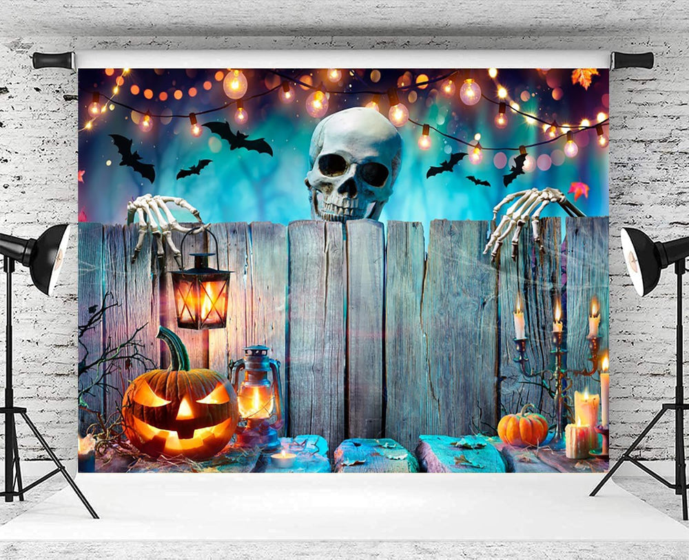 10x8ft Halloween Horror Skull Photography Backdrop