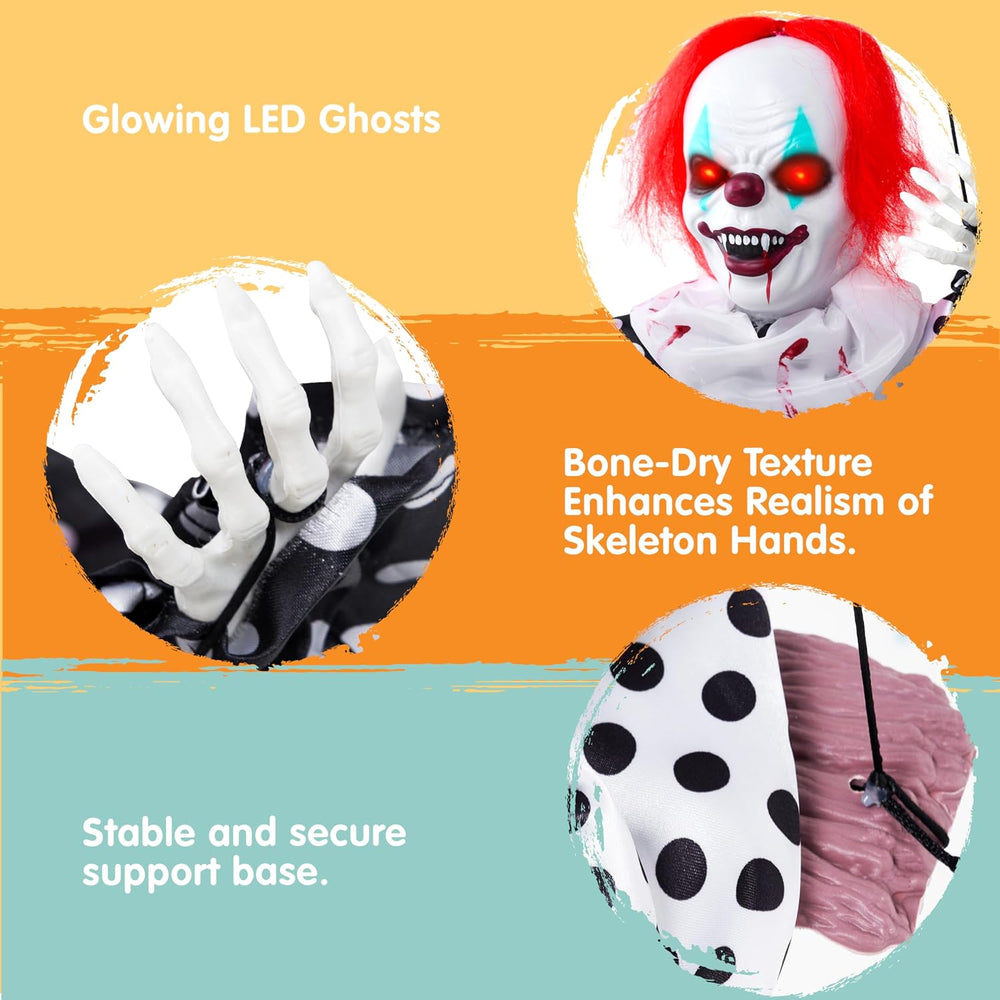 JOYIN Scary Halloween Decorations Outdoor, Halloween Hanging Swinging Animatr...