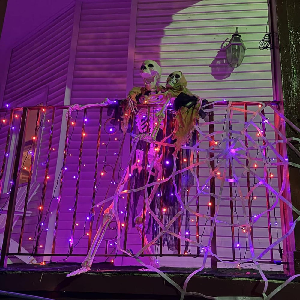 Halloween String Lights Orange and Purple 165ft 500 LED