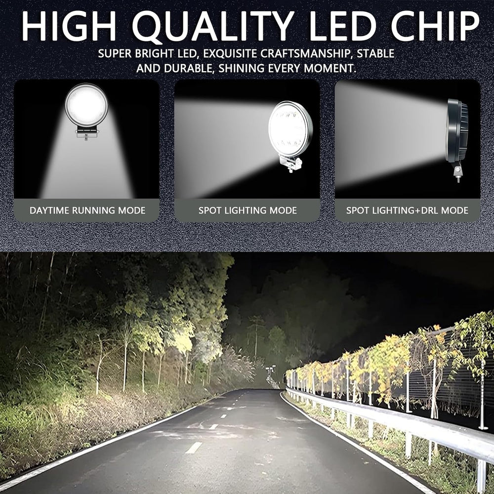 WINBANG LED Tractor Work Lights, 4 Inch LED Pods Lights 99W Round 12V 24V Off...