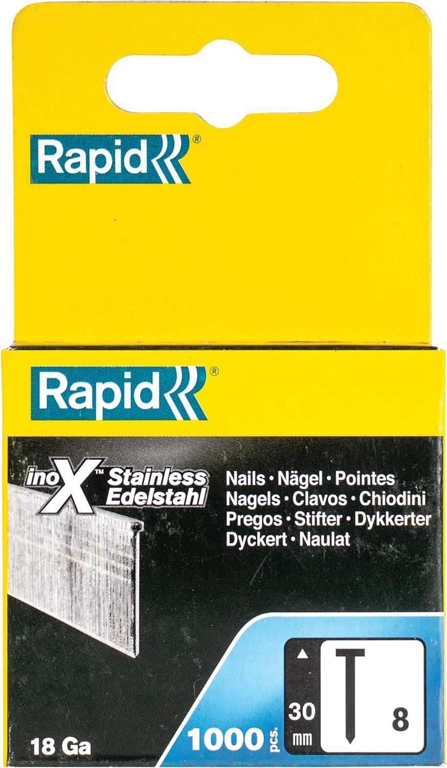 Rapid High Performance No.8 Stainless Steel Brad Nails, Wire Length: 30 mm