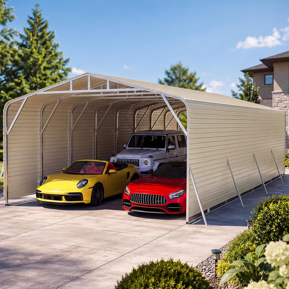 Quictent 20x40 FT Heavy Duty Metal Carport with Side Panels, 30 PSF Snow Load...