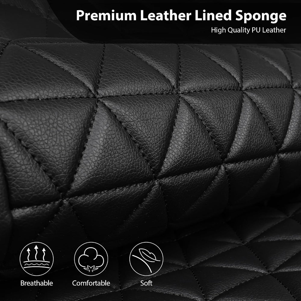 CAR PASS Bling Diamond Leather Car Seat Covers 2 Front Seats Interior Sets, W...