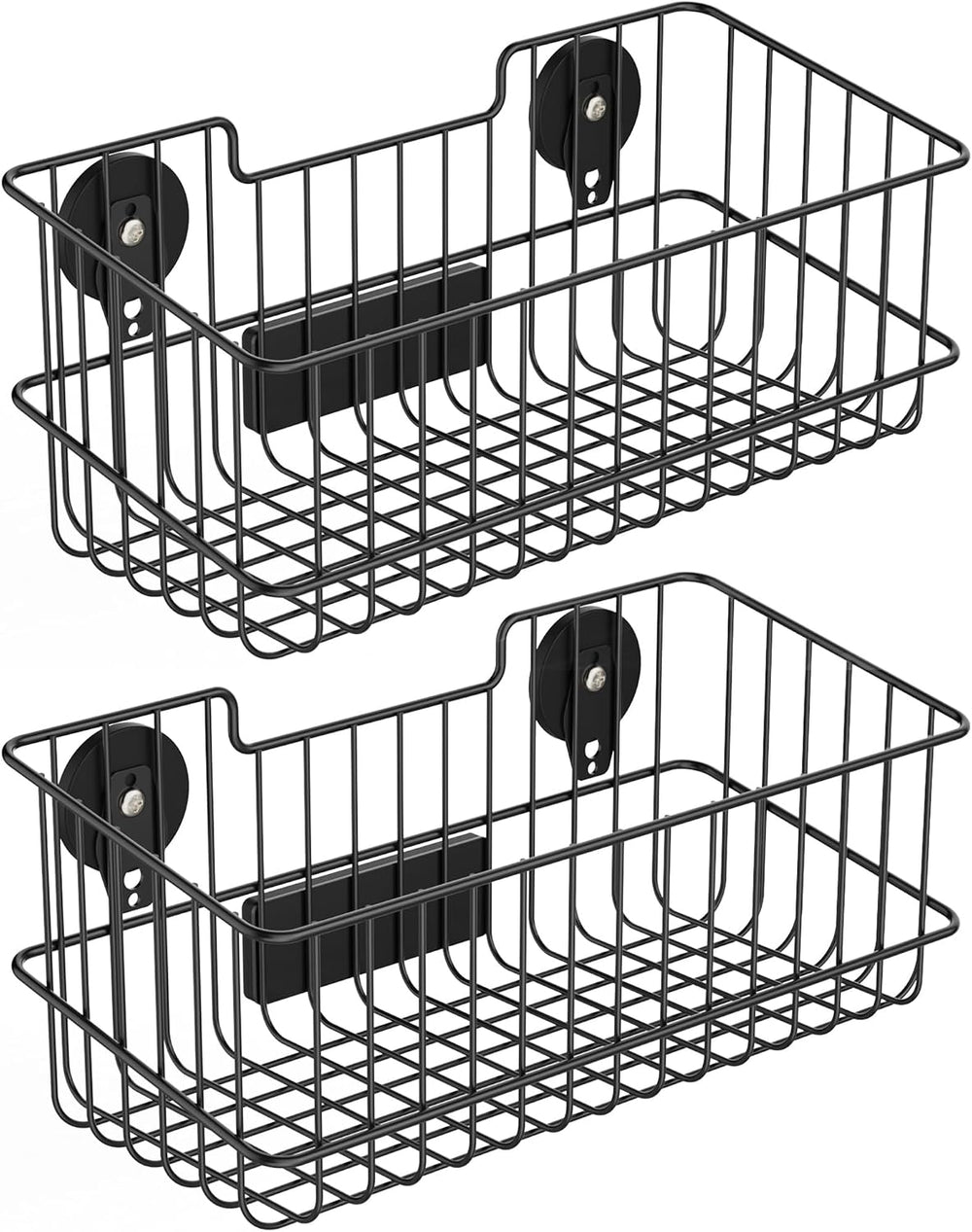 ULIBERMAGNET Magnetic Baskets, Large Capacity Metal Wire Mesh Basket Holder (...