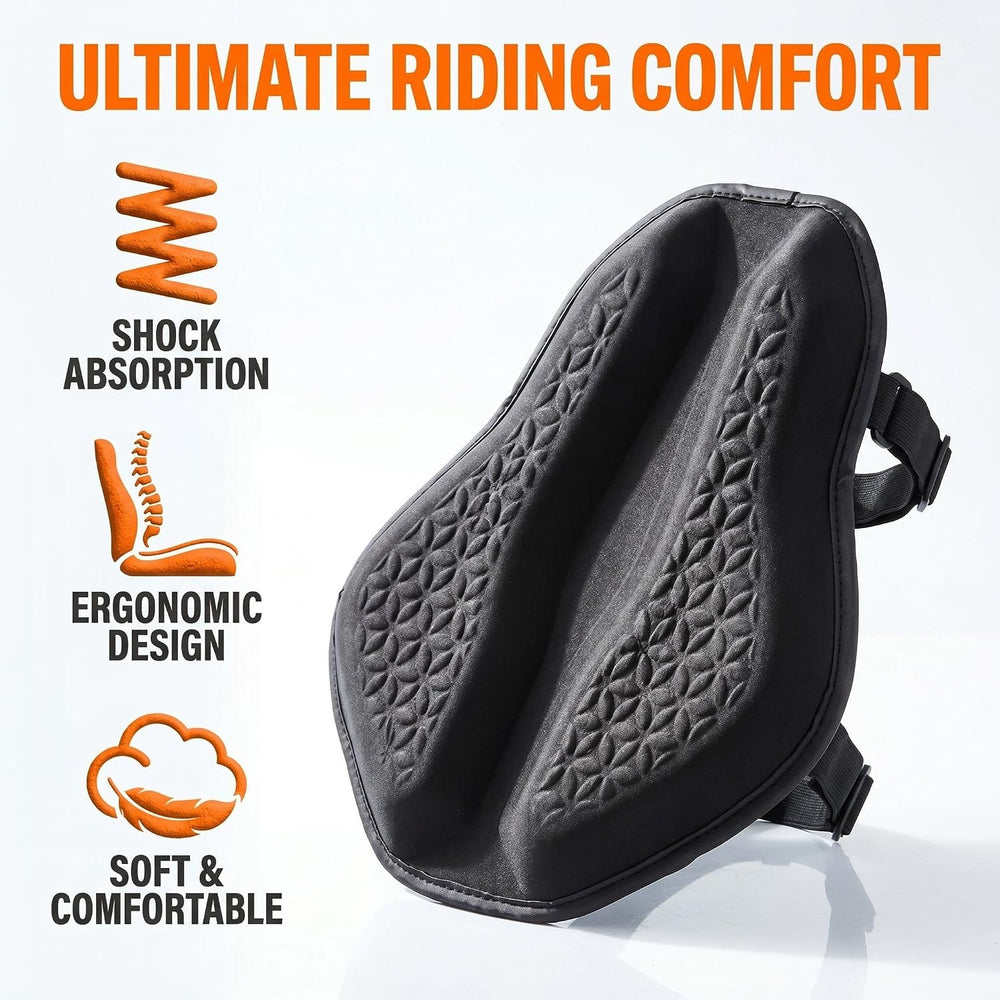 Upgraded Motorcycle Gel Seat Cushion, Universal Motorcycle Seat Pad, Shake Ri...