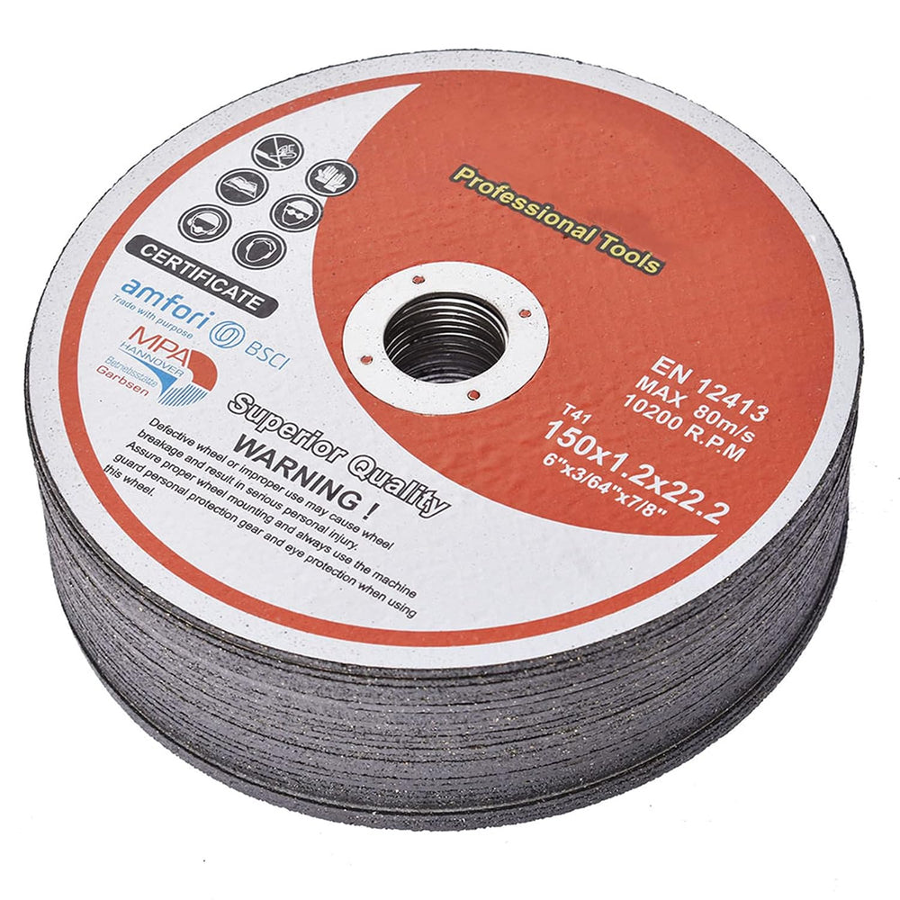 ALL-CARB 100 Pack 6 Inch x 0.045 Inch x 7/8 Inch Cutting Wheel Metal and Stai...