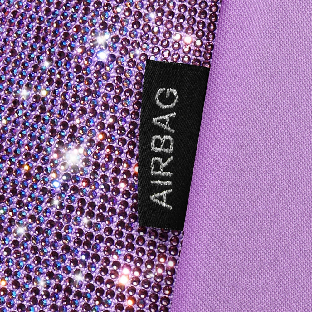 CAR PASS Light Purple Bling Diamond Leather Car Seat Covers Full Sets, Waterp...