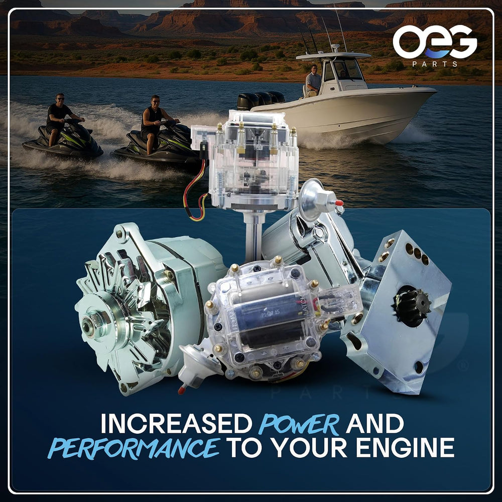 OEG Parts 100A Chrome Alternator Fits Chevy 10 Si 1965-1985 1100125