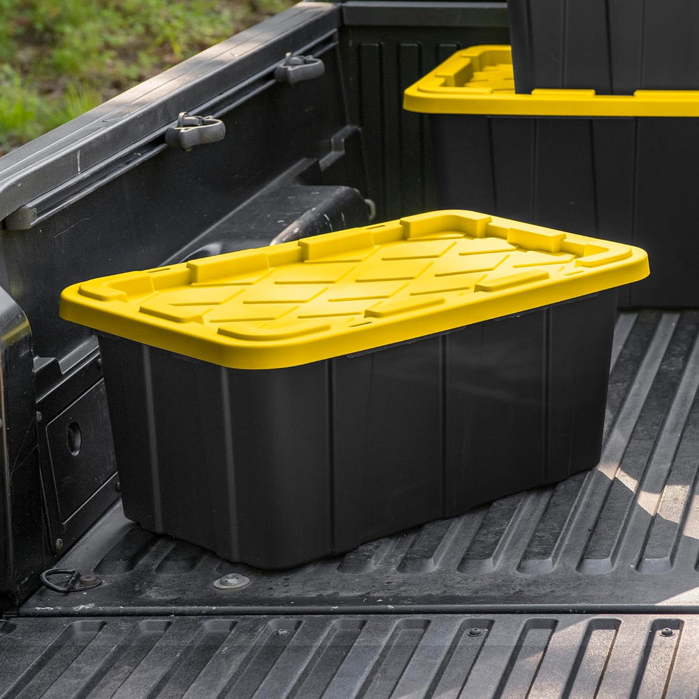 Sterilite Industrial Storage Tote with Lids for Garage, 17 Gallon, 12-Pack