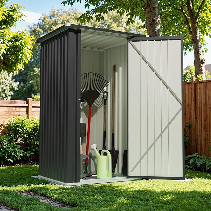 Devoko 3x3 FT Outdoor Storage Shed, Small Garden Tool Shed