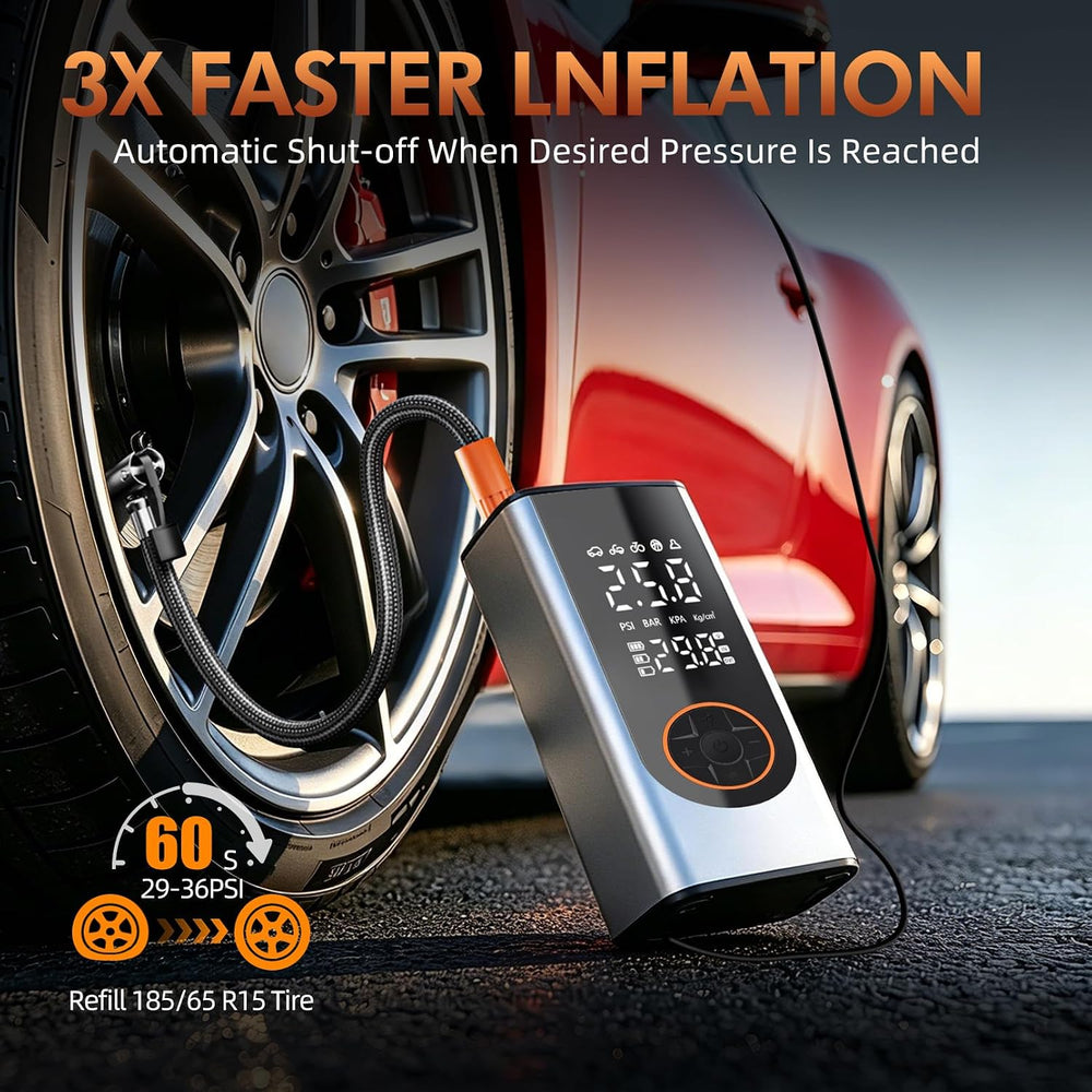 Eleanora Cordless Tyre Inflator Air Compressor 6000 mAh 150PSI 12V DC