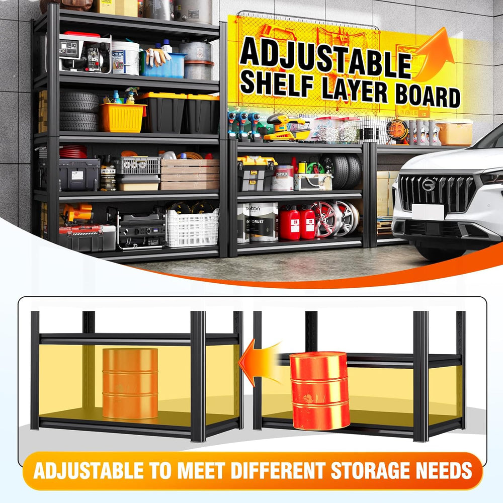 Storage Shelves,Adjustable Shelving Unit,5T Metal Garage Shelving ,Heavy Duty...